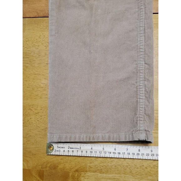 LL Bean Pants Mens 36x29 Tan Corduroy Standard Fit Wide Leg Outdoors Winter Warm - Picture 3 of 10